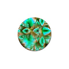 Spring Leaves, Abstract Crystal Flower Garden Golf Ball Marker by DianeClancy