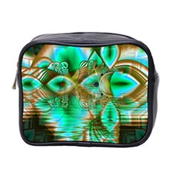 Spring Leaves, Abstract Crystal Flower Garden Mini Travel Toiletry Bag (two Sides) by DianeClancy