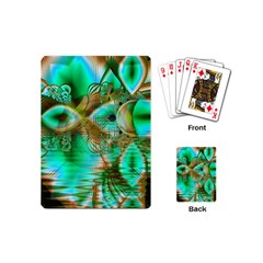 Spring Leaves, Abstract Crystal Flower Garden Playing Cards (mini) by DianeClancy