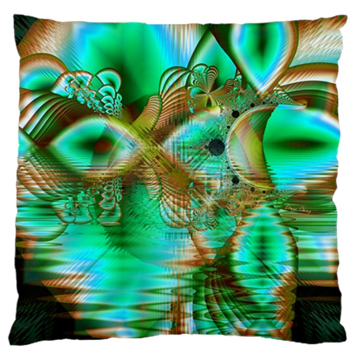 Spring Leaves, Abstract Crystal Flower Garden Large Cushion Case (Two Sided) 
