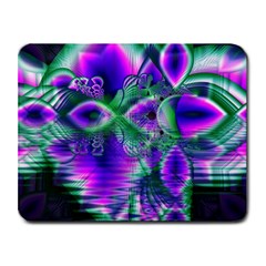 Evening Crystal Primrose, Abstract Night Flowers Small Mouse Pad (rectangle) by DianeClancy