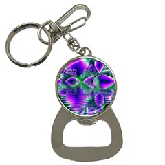 Evening Crystal Primrose, Abstract Night Flowers Bottle Opener Key Chain by DianeClancy