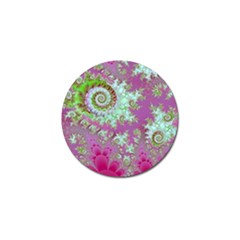 Raspberry Lime Surprise, Abstract Sea Garden  Golf Ball Marker 4 Pack by DianeClancy