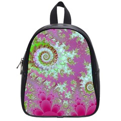 Raspberry Lime Surprise, Abstract Sea Garden  School Bag (small) by DianeClancy