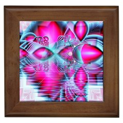 Ruby Red Crystal Palace, Abstract Jewels Framed Ceramic Tile by DianeClancy
