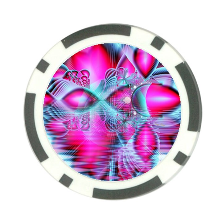 Ruby Red Crystal Palace, Abstract Jewels Poker Chip