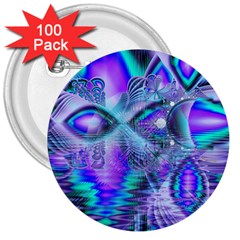 Peacock Crystal Palace Of Dreams, Abstract 3  Button (100 Pack) by DianeClancy