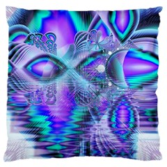 Peacock Crystal Palace Of Dreams, Abstract Large Cushion Case (single Sided)  by DianeClancy