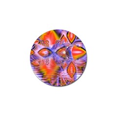 Crystal Star Dance, Abstract Purple Orange Golf Ball Marker 4 Pack by DianeClancy