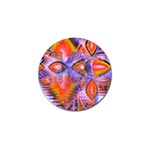 Crystal Star Dance, Abstract Purple Orange Golf Ball Marker 10 Pack Front