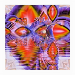 Crystal Star Dance, Abstract Purple Orange Glasses Cloth (medium) by DianeClancy