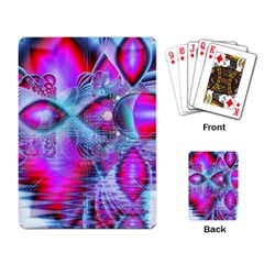 Crystal Northern Lights Palace, Abstract Ice  Playing Cards Single Design by DianeClancy