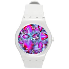 Crystal Northern Lights Palace, Abstract Ice  Plastic Sport Watch (medium) by DianeClancy