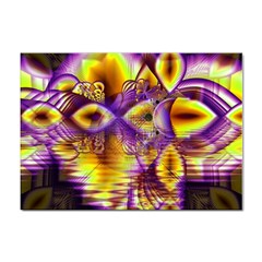 Golden Violet Crystal Palace, Abstract Cosmic Explosion A4 Sticker 10 Pack