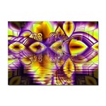 Golden Violet Crystal Palace, Abstract Cosmic Explosion A4 Sticker 10 Pack Front