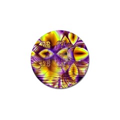 Golden Violet Crystal Palace, Abstract Cosmic Explosion Golf Ball Marker 10 Pack by DianeClancy