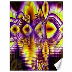 Golden Violet Crystal Palace, Abstract Cosmic Explosion Canvas 36  X 48  (unframed) by DianeClancy