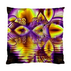 Golden Violet Crystal Palace, Abstract Cosmic Explosion Cushion Case (single Sided)  by DianeClancy