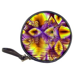 Golden Violet Crystal Palace, Abstract Cosmic Explosion Cd Wallet by DianeClancy