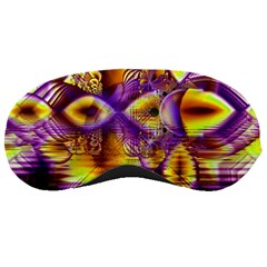 Golden Violet Crystal Palace, Abstract Cosmic Explosion Sleeping Mask by DianeClancy