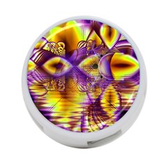 Golden Violet Crystal Palace, Abstract Cosmic Explosion 4-port Usb Hub (two Sides) by DianeClancy