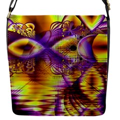 Golden Violet Crystal Palace, Abstract Cosmic Explosion Removable Flap Cover (small) by DianeClancy