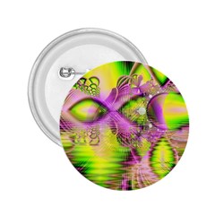 Raspberry Lime Mystical Magical Lake, Abstract  2 25  Button by DianeClancy