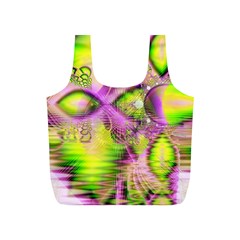 Raspberry Lime Mystical Magical Lake, Abstract  Reusable Bag (s)