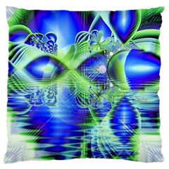 Irish Dream Under Abstract Cobalt Blue Skies Large Cushion Case (two Sided)  by DianeClancy