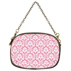 Soft Pink Damask Pattern Chain Purse (two Sides) by Zandiepants