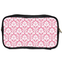 Soft Pink Damask Pattern Toiletries Bag (two Sides) by Zandiepants