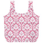 soft Pink Damask Pattern Full Print Recycle Bag (XL) Front