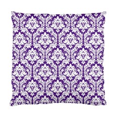 Royal Purple Damask Pattern Standard Cushion Case (two Sides) by Zandiepants