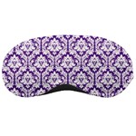 Royal Purple Damask Pattern Sleeping Mask Front