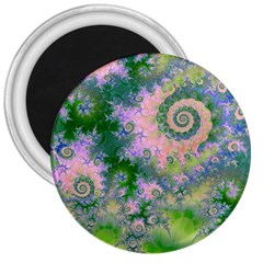 Rose Apple Green Dreams, Abstract Water Garden 3  Button Magnet