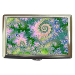 Rose Apple Green Dreams, Abstract Water Garden Cigarette Money Case