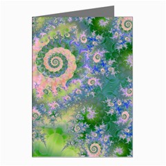 Rose Apple Green Dreams, Abstract Water Garden Greeting Card (8 Pack)