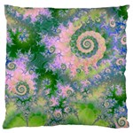 Rose Apple Green Dreams, Abstract Water Garden Large Cushion Case (Single Sided)  Front