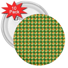 Retro 3  Button (10 Pack)