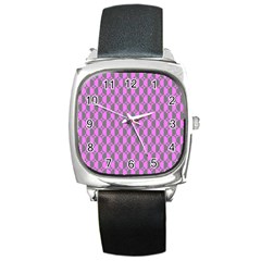 Retro Square Leather Watch by Siebenhuehner