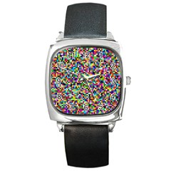 Color Square Leather Watch by Siebenhuehner