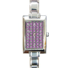 Retro Rectangular Italian Charm Watch by Siebenhuehner