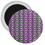 Retro 3  Button Magnet Front