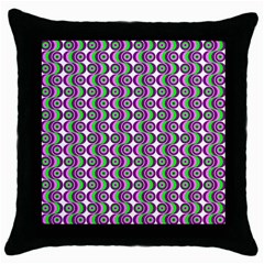 Retro Black Throw Pillow Case by Siebenhuehner