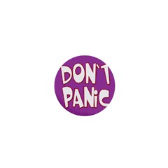 Purple Don t Panic Sign 1  Mini Button Magnet by FunWithFibro