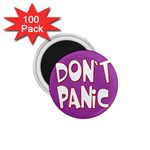 Purple Don t Panic Sign 1.75  Button Magnet (100 pack) Front