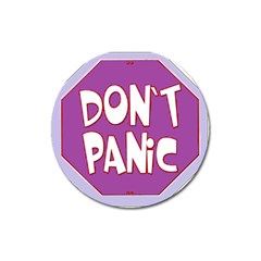 Purple Don t Panic Sign Magnet 3  (round) by FunWithFibro