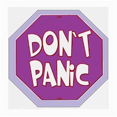 Purple Don t Panic Sign Glasses Cloth (medium, Two Sided) by FunWithFibro