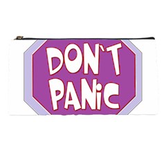 Purple Don t Panic Sign Pencil Case by FunWithFibro