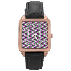 Pattern Rose Gold Leather Watch  by Siebenhuehner